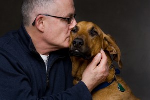 Me and Goldie, my rescued Dobie-Hound